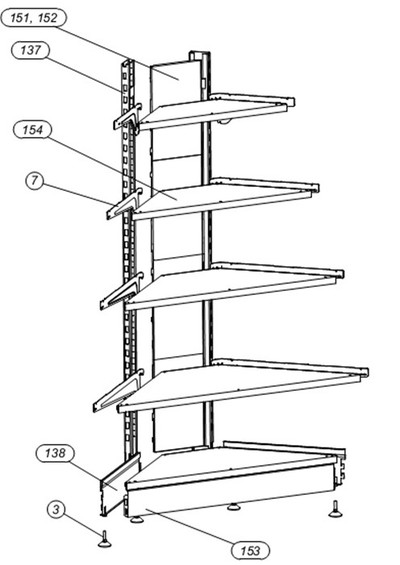 Панель задняя УН для стеллажа Марихолодмаш Эконом
