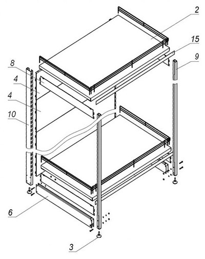 Кронштейн полки 600 Д Ц для стеллажа Марихолодмаш Дискаунтер