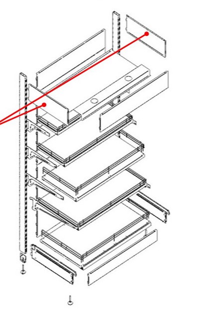 Кронштейн фриза правый цветной для стеллажа Марихолодмаш Купец