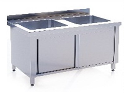 Стол закрытый с двумя ваннами СВПШК2 1000x700