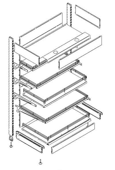 Полка 150х600 New Ц для стеллажа Марихолодмаш Купец
