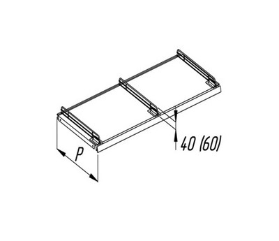 Ограничитель боковой высокий 200, диаметр 5 мм New с опорой для стеллажа Марихолодмаш Купец
