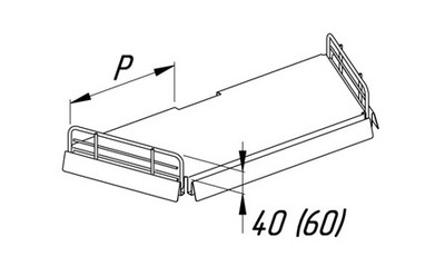 Ограничитель торцевой боковой высокий угловой 150, диаметр 5 мм New для стеллажа Марихолодмаш Купец