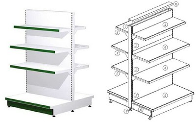 Комплект боковин 600 в сборе со скобой для стеллажа Русь СКТО