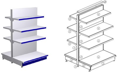 Кронштейн 400 для стеллажа Русь СМТО