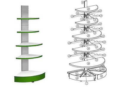 Кронштейн правый для стеллажа Русь СКУН