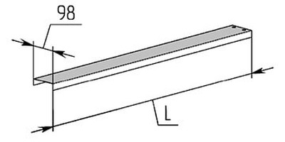 Нащельник для полки-сетки для стеллажа Русь СД132