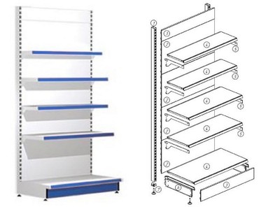 Нащельник крайний СМД125.00.00.004 для стеллажа Русь СМ125