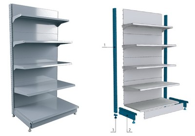 Полка для CD и DVD трехступенчатая для стеллажа Русь СК0132