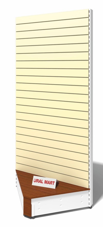 Стеллаж пристенный с экономпанелью СПУ - У 90х235э угловой внутренний 