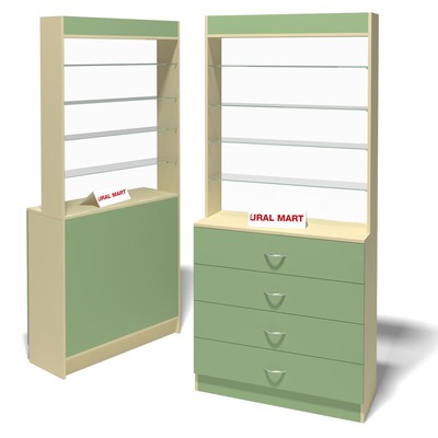 Витрина аптечная с выдвижными ящиками ВА-0109я 