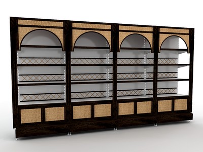 Декор мет. стеллажа ЛДСП, плетение