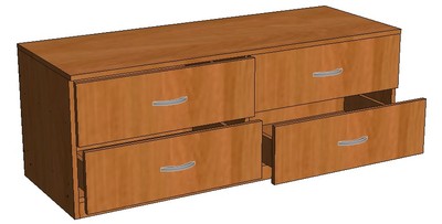 Тумба 1200х450х450 мм с 4 - мя выдвижными ящиками Т-5