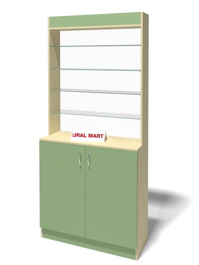 Витрина аптечная с дверками ВА-0109д 