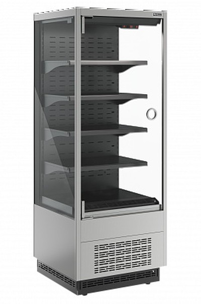 Пристенная витрина Carboma Cube 2 FC20-07 VM 0,6-1 LIGHT фронт X0 (версия 2.0) (9006-9005)