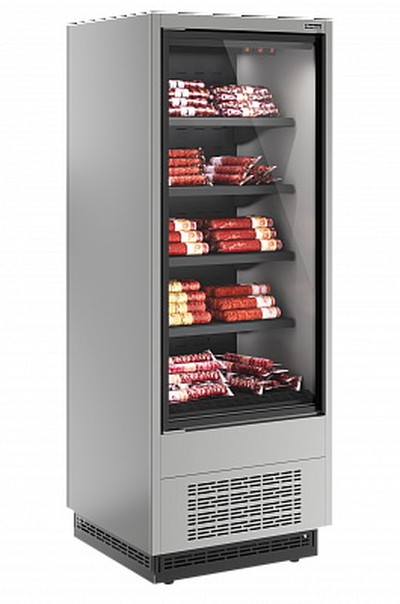 Пристенная витрина Carboma Cube 2 FC20-07 0030 VV 0,6-1 STANDARD фронт X1 (версия 2.0) (9006-9005)