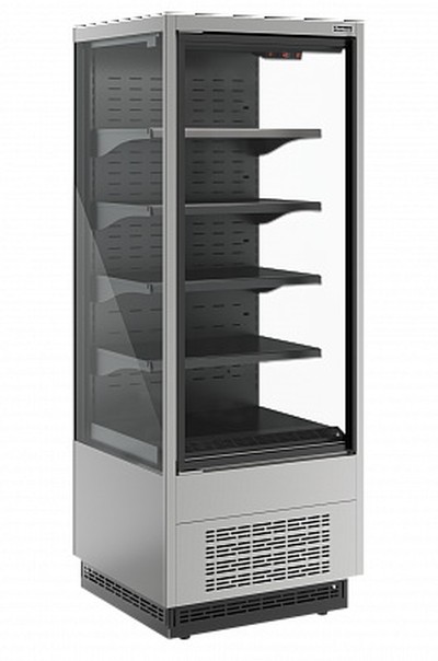 Пристенная витрина Carboma Cube 2 FC20-07 VV 0,7-1 STANDARD фронт X1 (версия 2.0) (9006-9005)