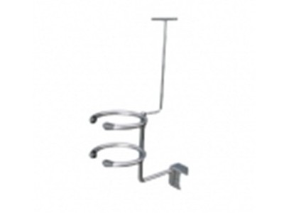 Держатель на штангу для фена с ценникодержателем (хром)