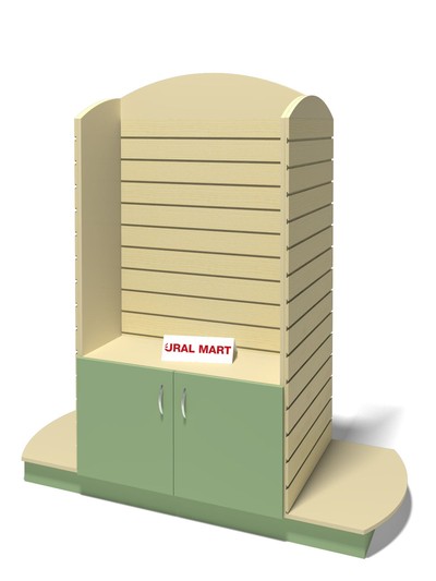 Стеллаж островной с экономпанелью и тарником Сао-0116тэ 