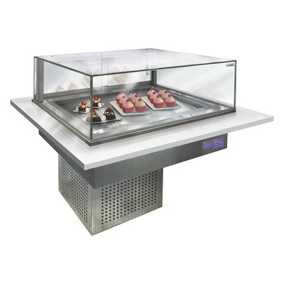 Встраиваемая кондитерская витрина Финист Glassier G-12/7/3