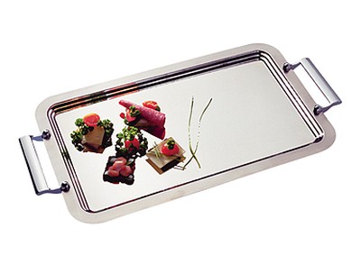 Блюдо металлическое прямоугольное APS 11400 (с ручками)