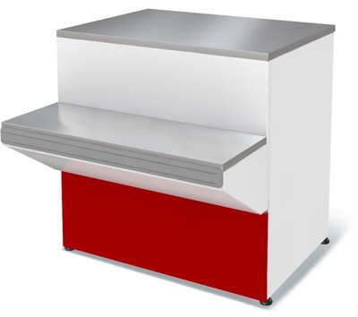 Прилавок Марихолодмаш Илеть NEW расчетно-кассовый неохлаждаемый (красный/синий)