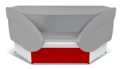 Прилавок 2629 Марихолодмаш Илеть УВ расчетно-кассовый неохлаждаемый (красный/синий)