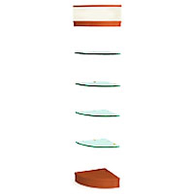 Стеллаж угловой внешний с полками из стекла 18 S Passage