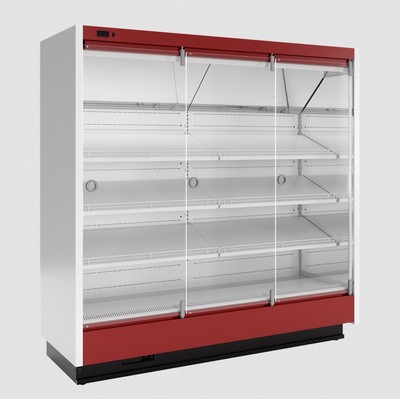 Пристенная витрина Марихолодмаш София 195/71 ВХСп-1,875 со стеклянными дверями фруктовая