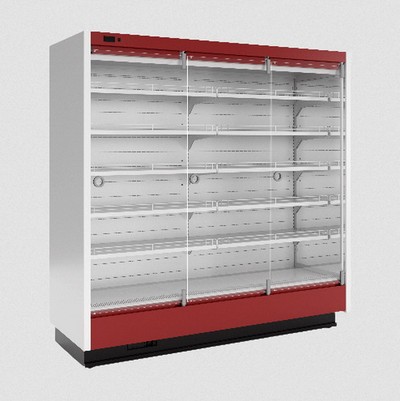 Пристенная витрина Марихолодмаш София 195/71 ВХСп-1,875 со стеклянными дверями