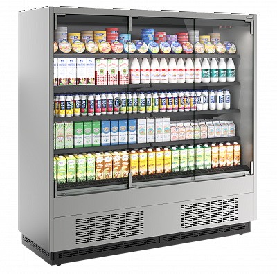 Пристенная витрина Carboma Cube 2 FC20-07 VM 1,9-1 0030 LIGHT фронт X0 (версия 2.0) (9006-9005)