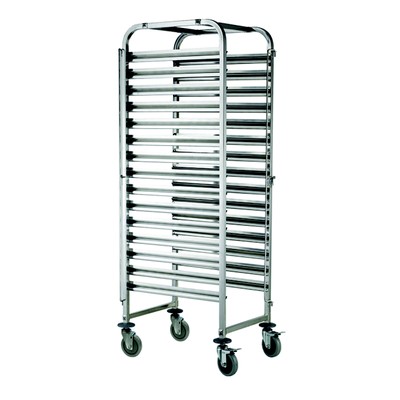 Тележка стеллажная нерж Foodatlas  16 ярусов