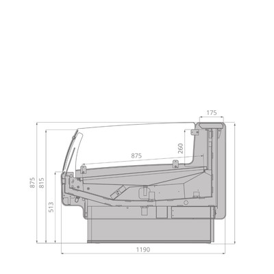Холодильная витрина Brandford Aurora 190 рыба на льду SELF