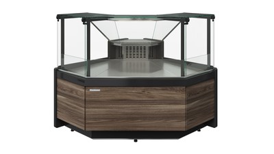 Холодильная витрина Полюс Bavaria 3 GC111 VM-5-1 угол внешний 90 (газлифт)