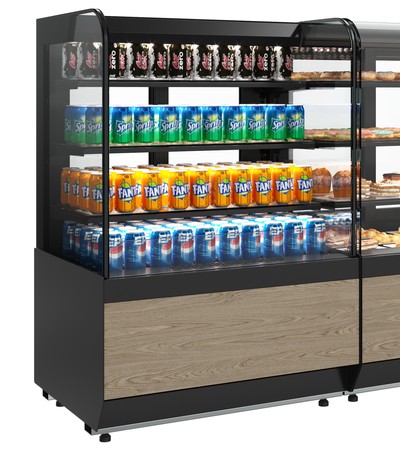 Витрина холодильная Carboma Radius KR70 VM 0,6-2 STANDARD открытая, горка