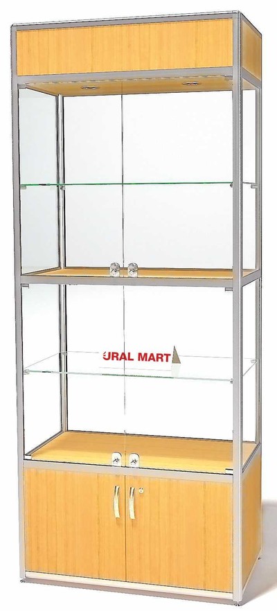 Витрина демонстрационная с фризом ВДА-02/09ФР (распашные дверки)
