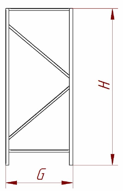 Рама для стеллажа Lager H=1500, G=500