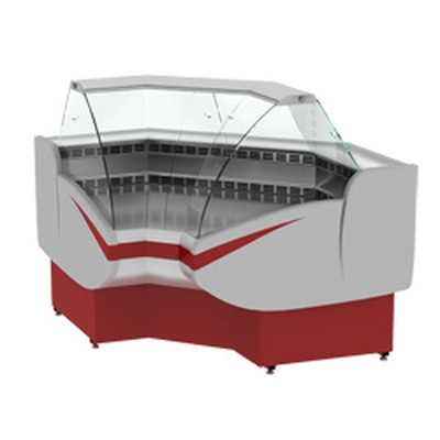 Холодильная витрина угловая Cryspi Gamma-2 IC 90 внутренний угол, с боковинами (встроенный холод)