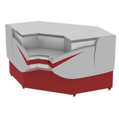 Кассовый прилавок угловой Cryspi Gamma-2 IC КНП (угол внутренний) (без боковин)