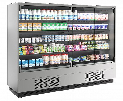 Пристенная витрина Carboma Cube 2 FC20-07 VM 2,5-1 0300 LIGHT фронт X0 (версия 2.0) (9006-9005)