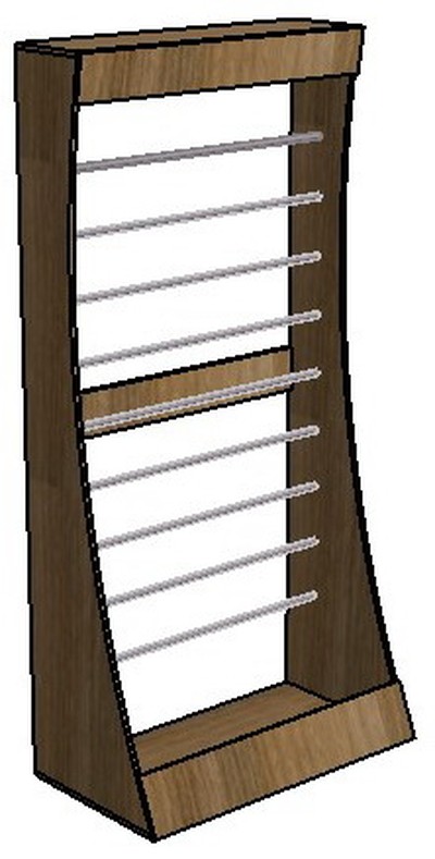 Стеллаж для обоев пристенный Премьер (обои 530мм) 