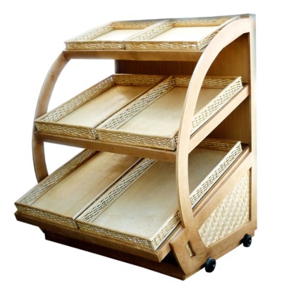 Стеллаж "Венский" на колесиках, под багеты на 6 коробов