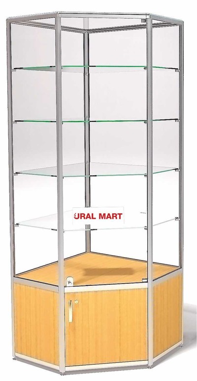 Витрина демонстрационная без фриза УГЛОВАЯ ВДА-02/07У