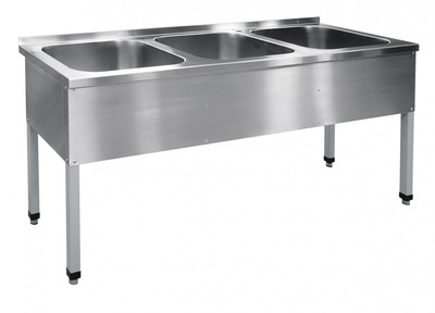 Ванна моечная 3-секц. ВМП-6-3-5 РЧ (каркас крашеный)