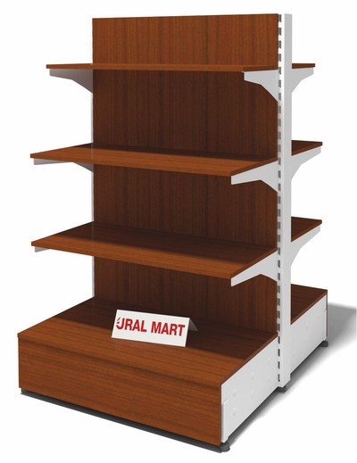 Стеллаж островной с полками ЛДСП СПУ - ОсП 60х145