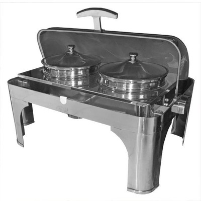 Мармит настольный (чафинг-диш) для первых блюд ZC202, с крышкой Roll Top