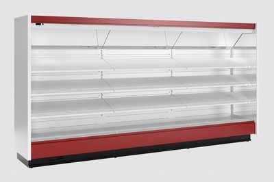 Пристенная витрина Марихолодмаш София 220/92 ВХСп-3,75 с ночными шторами фруктовая