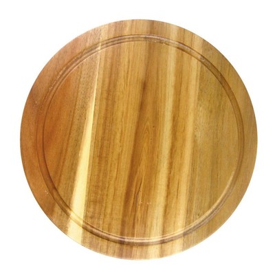 Доска для подачи 32*2 см круглая с выемкой, акация