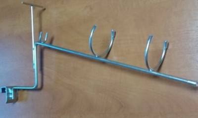 Держатель на штангу для плоек (цинк) с ценником