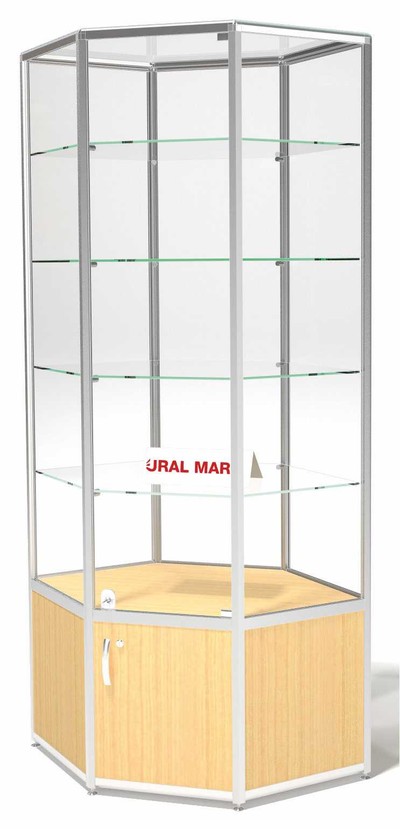 Витрина демонстрационная без фриза УГЛОВАЯ ВДА-03/12У
